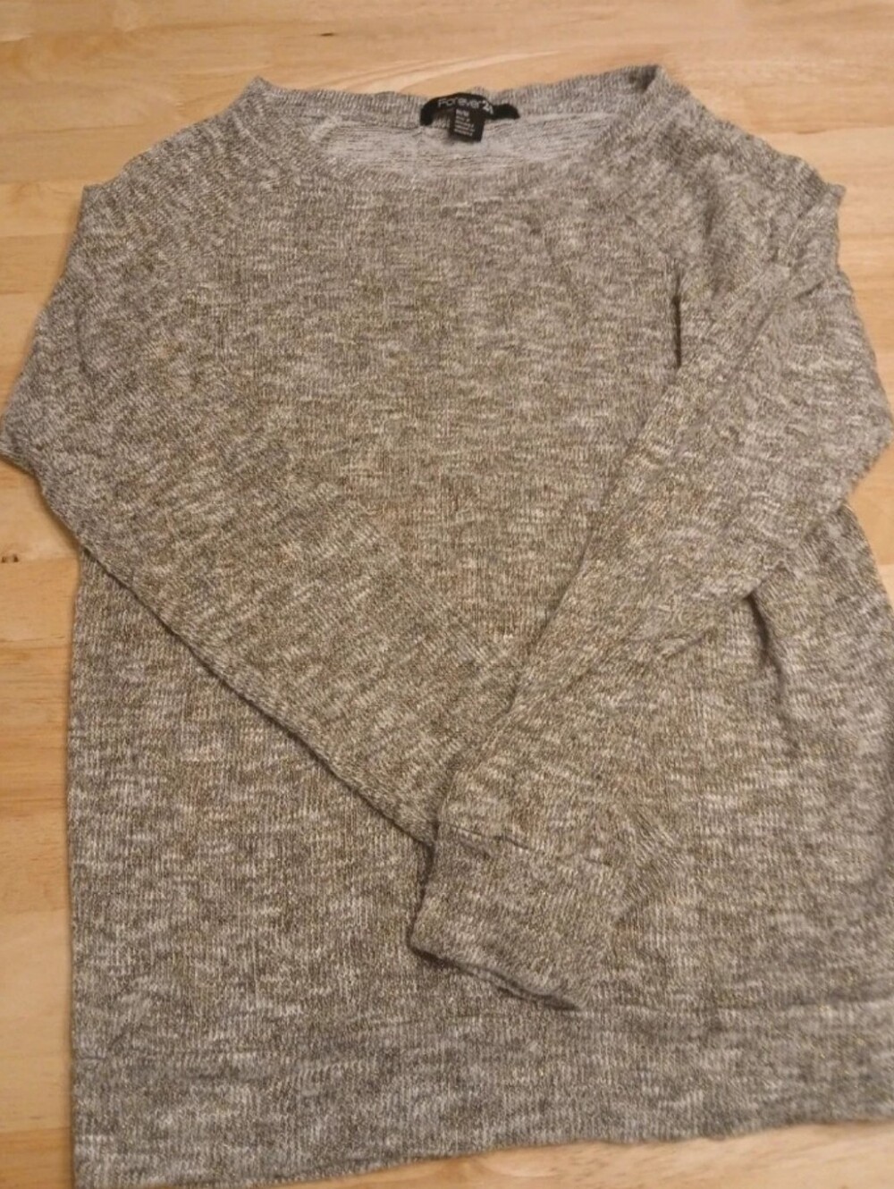 Forever 21 Womens Gray Marled Crewneck Sweater